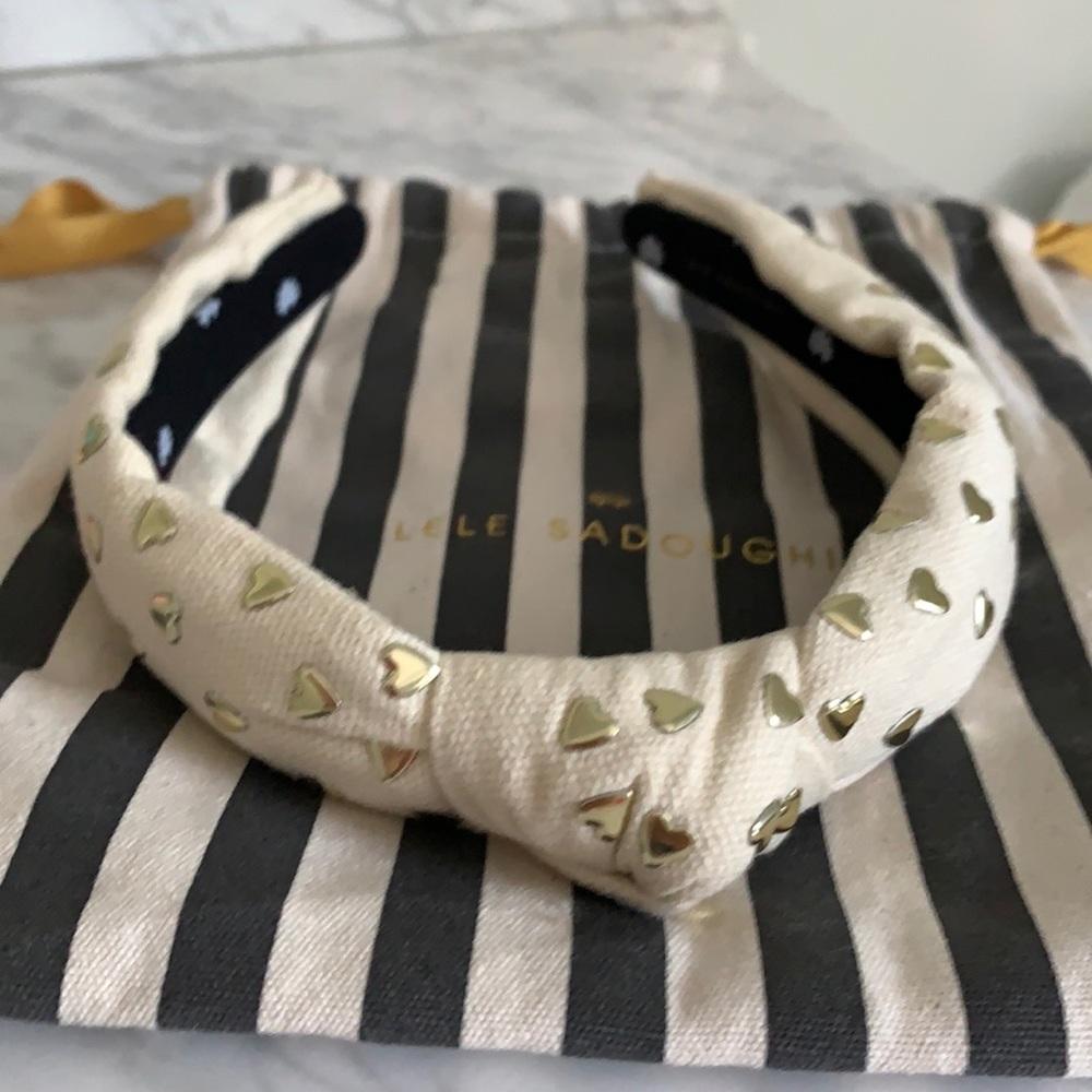 COPY - Lele Sadoughi Slim Heart Embellished Headband